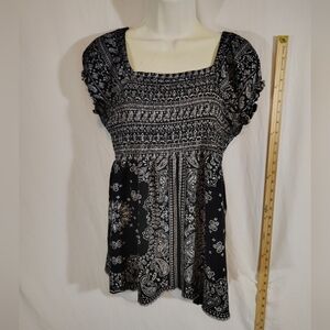 Cato Monochrome Paisley Blouse